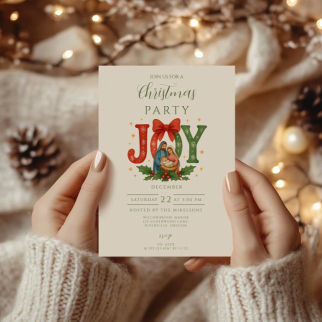 Invitación Navidad Religiosa del Nacimiento (Subido por el creador)