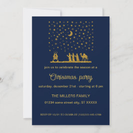Invitación Navidad religiosa, Nacimiento de Jesús, Reyes Mago