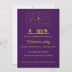 Invitación Navidad religiosa, Nacimiento de Jesús, Reyes Mago