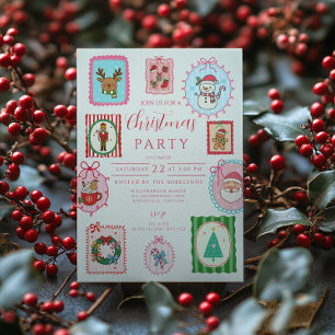 Invitación Navidad Retro Caprichosa