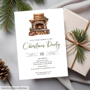 Invitación Navidad rústica minimalista neutral y terrosa