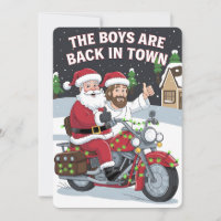 Navidad Santa Jesús En Una Moto Xmas Divertido