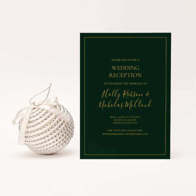 Invitación Navidad Simple y Elegante | Recepción de Boda Verd (Subido por el creador)