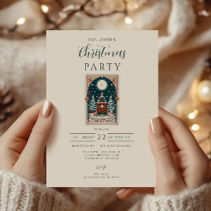 Invitación Navidad Tarot Vintage