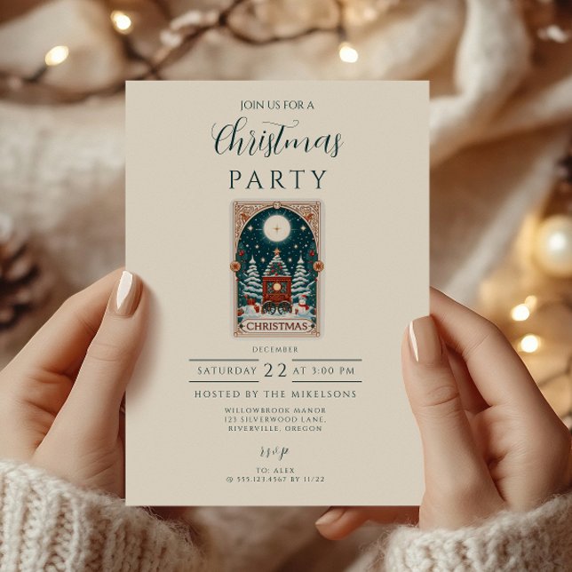 Invitación Navidad Tarot Vintage (Subido por el creador)