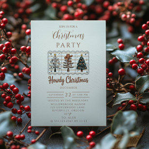 Invitación Navidad Vaquera del Oeste
