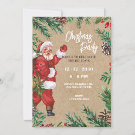 Invitación Navidad vintage