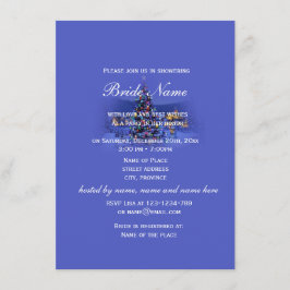 Invitación Navidad vintage, fiesta de la ducha de novia de va