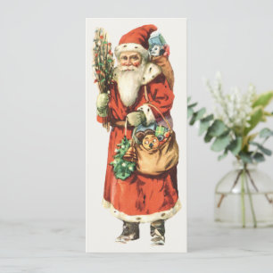 Invitación Navidad vintage, Santa Claus muere corta imagen
