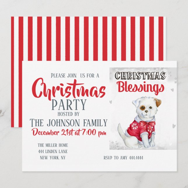 Invitación Navidades (Anverso / Reverso)