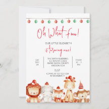 Navidades 1º cumpleaños, Fiesta de animales, Santa