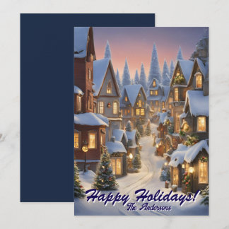 Invitación Navidades 10 Village, Felices Fiestas, Christmasca