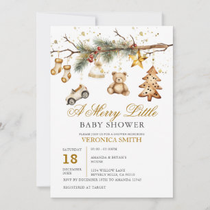 Invitación Navidades A Merry Little Baby Shower Ornament
