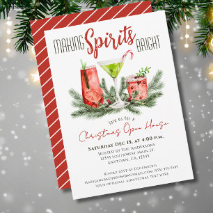 Invitación Navidades abren casa haciendo que los espíritus se