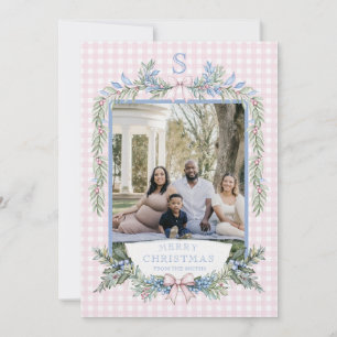 Invitación Navidades Abuelos de Rosa y Holly Azul