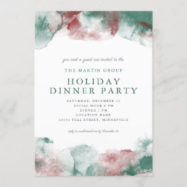 Invitación Navidades acuarela vacaciones de negocios Fiesta d