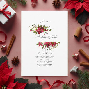 Invitación Navidades acuarelas Florales Wedding Shower