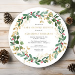 Invitación Navidades acuarelas rompen el brunch de la ducha d<br><div class="desc">Para una personalización más avanzada de este diseño,  simplemente seleccione el botón "Personalizar It" de arriba.</div>