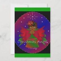 Navidades afroamericanos Angel Baby Girl Rezando