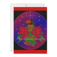 Navidades afroamericanos Angel Baby Girl Rezando