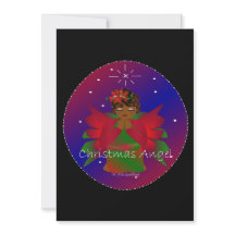 Navidades afroamericanos Angel Baby Girl Rezando