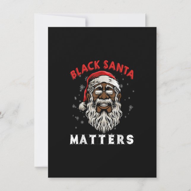 Invitación Navidades afroamericanos de Santa Black Mates Paj (Anverso)
