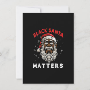 Invitación Navidades afroamericanos de Santa Black Mates Paj