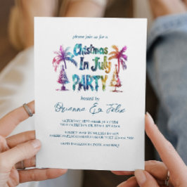 Invitación Navidades al estilo del graffiti en julio Fiesta