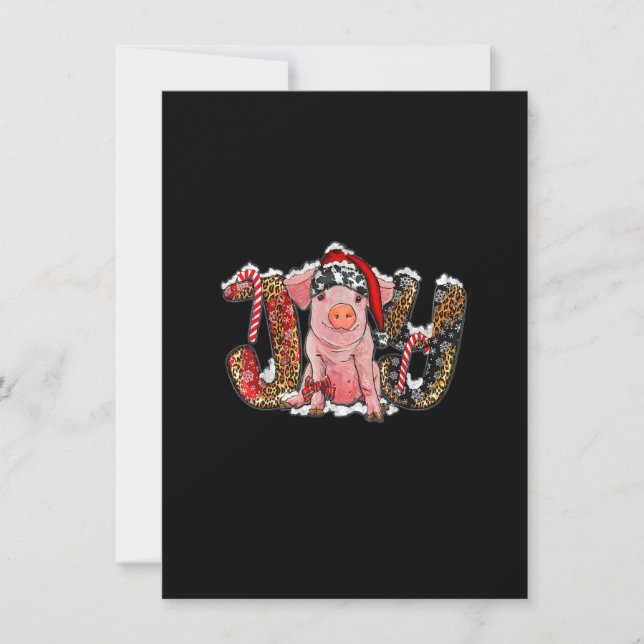 Invitación Navidades Alegran Con Cerdo Merry Xmas_1 (Anverso)