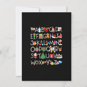 Invitación Navidades Alphabet A.B.C.