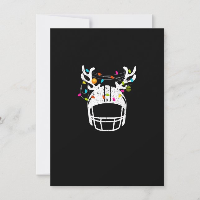 Invitación Navidades alumbran a casco de fútbol navidad diver (Anverso)