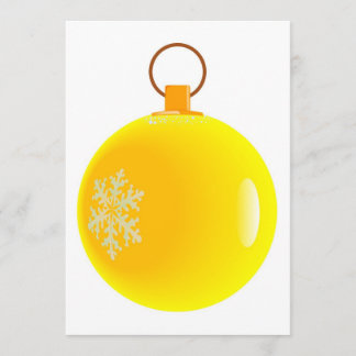 Invitación Navidades Amarillos Bauble Invitaciones.