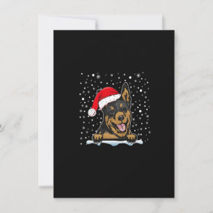 Invitación Navidades australianos de perro de Kelpie coincidi