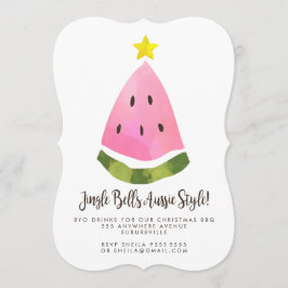 Invitación Navidades australianos en verano Fiesta en barbaco