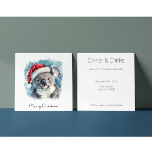 Invitación Navidades australianos saludan a personalizado de