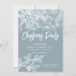 Invitación Navidades azules polvorientos preparan a Navidades