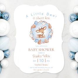 Invitación Navidades Baby Shower Invitation Deer