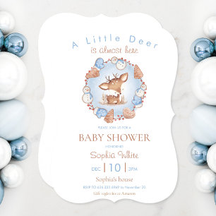 Invitación Navidades Baby Shower Invitation Deer