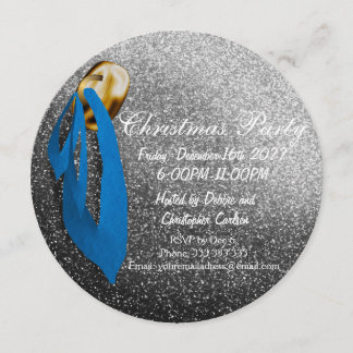 Invitación Navidades Ball Holiday Party Silver