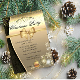 Invitación Navidades Balls, Damask Corporate Navidades Fiesta