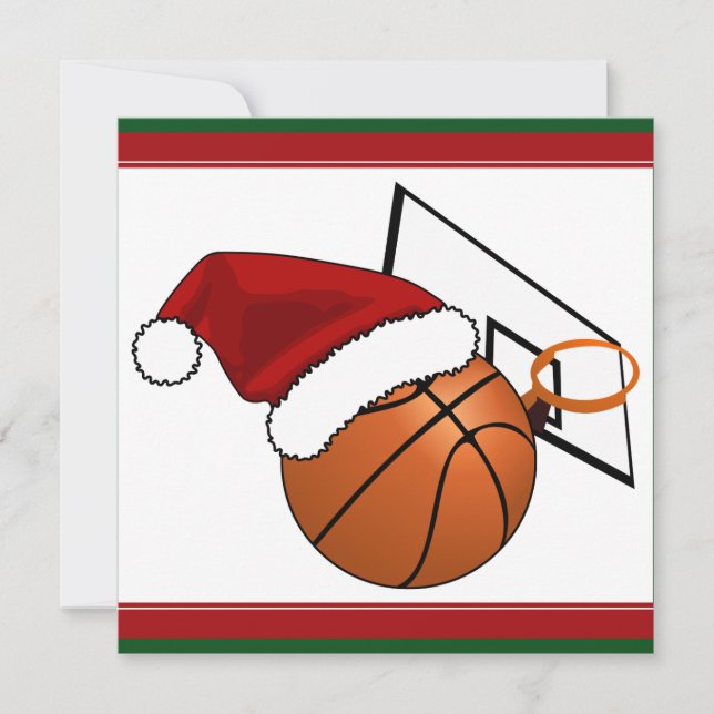 Invitación Navidades Baloncesto y Hoop (Anverso)