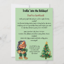 Invitación Navidades baratos en trolls y luz de árbol