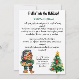 Invitación Navidades baratos en trolls y luz de árbol