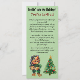 Invitación Navidades baratos en trolls y luz de árbol