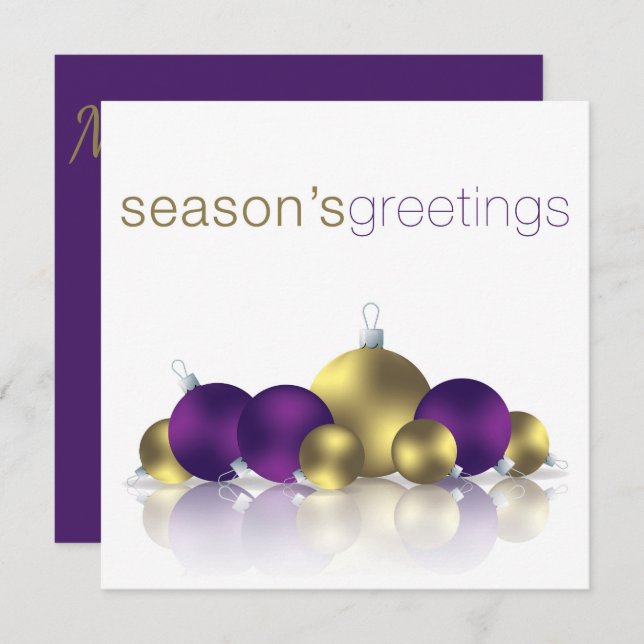 Invitación Navidades bauble (Anverso / Reverso)