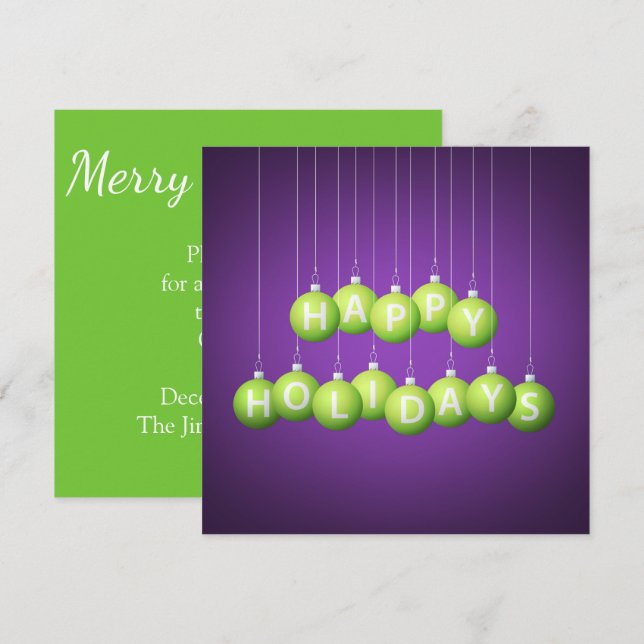 Invitación Navidades bauble (Anverso / Reverso)