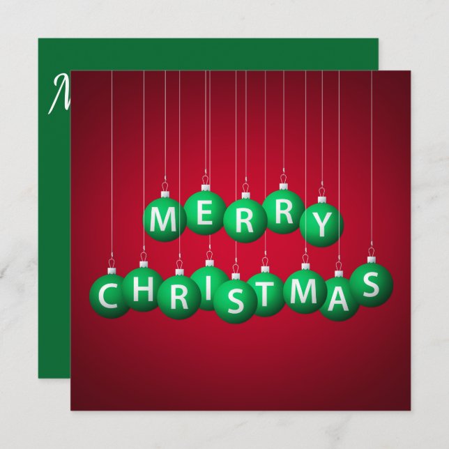 Invitación Navidades bauble (Anverso / Reverso)