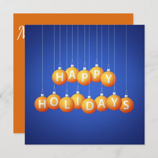 Invitación Navidades bauble (Anverso / Reverso)