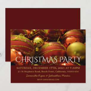 Invitación Navidades Baubles Navidades