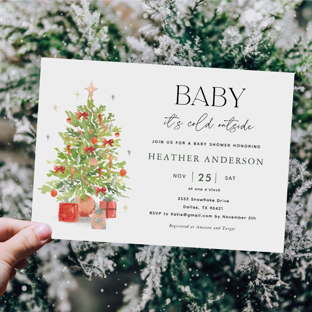 Invitación Navidades bebe está frío fuera de Baby Shower (Subido por el creador)